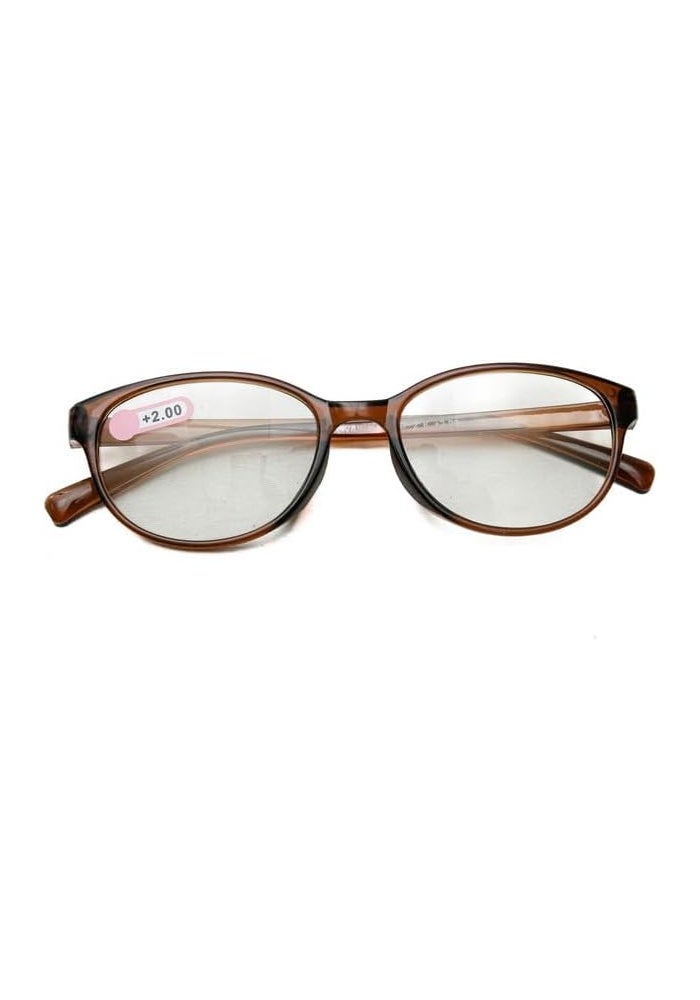 Daiso BLC Reading Glasses - Plus 2.0 - Reduces Blue Light by 40% - Brown - Image 1