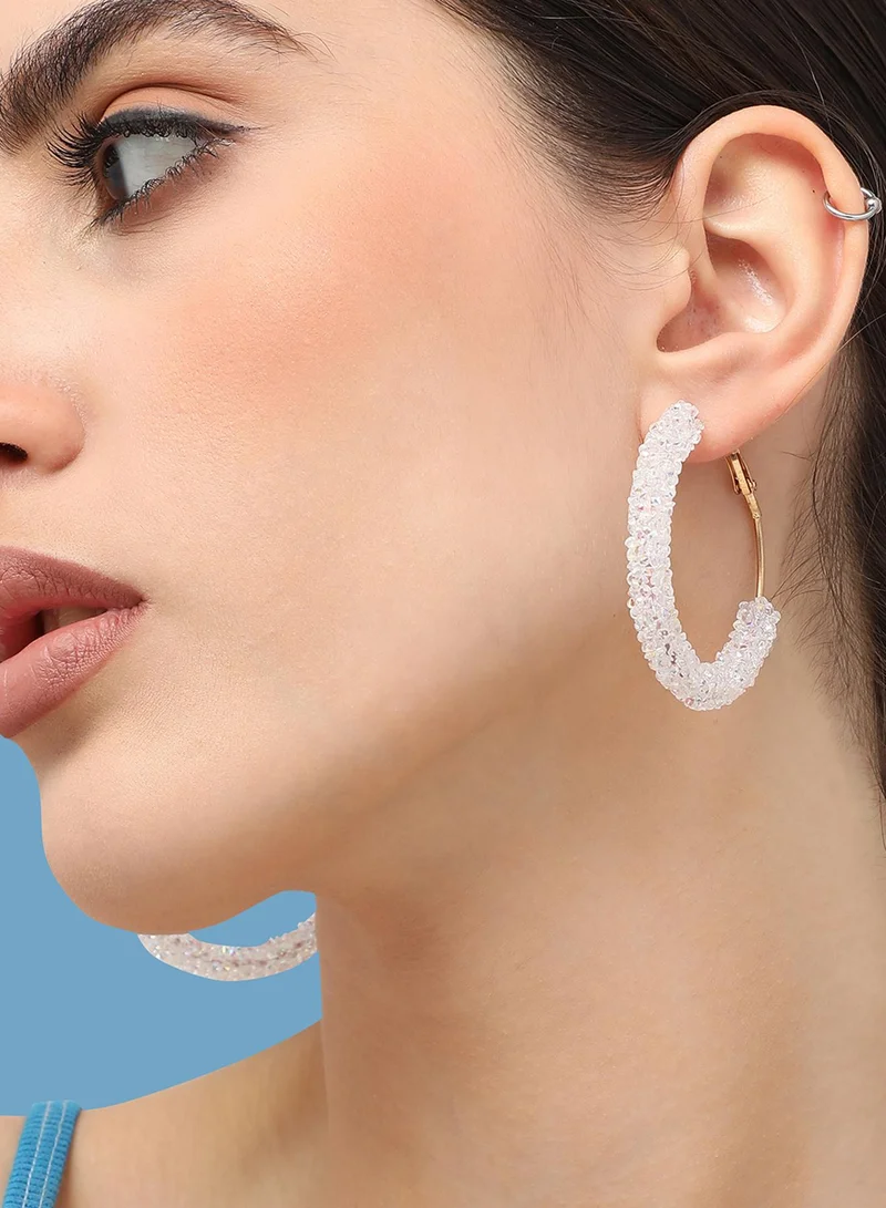 SOHI Casual Artificial Hoop Earring Jewellery