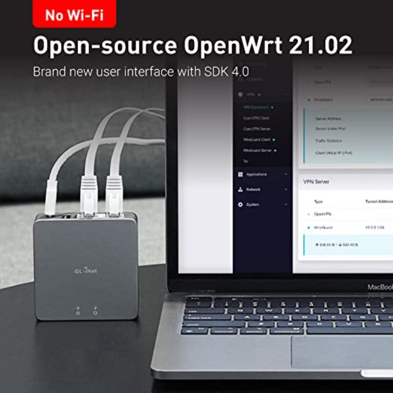 MT2500A Brume 2 Mini VPN بوابة أمان للمكتب المنزلي والعمل عن بعد - VPN ServerClient للمنزل والمكتب، VPN Cascading، أمان الإنترنت، 2.5G WAN، NO Wi-Fi (حافظة من سبائك الألومنيوم) قم بتشغيل خادم VPN وعميل VPN على نفس الجهاز في وقت واحد، مثالي للعمل من موقع إلى آخر والعمل عن بعد - Image 2