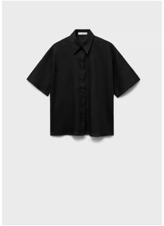 MANGO Short Sleeve Linen-Blend Shirt  - Image 5