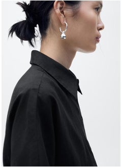 MANGO Short Sleeve Linen-Blend Shirt  - Image 3