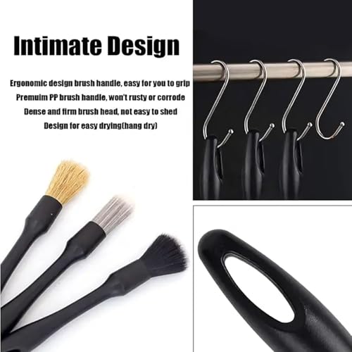 SWAMINE Car Detailing Brush Set of 5 Premium - for Car Cleaning, Car Wash Interior and Exterior Cleaning. Soft bristles, Multy Purpose Dashboard Cleaning, Ac Vent Cleaning (Car Detailing Brush Set of 5) - Image 2