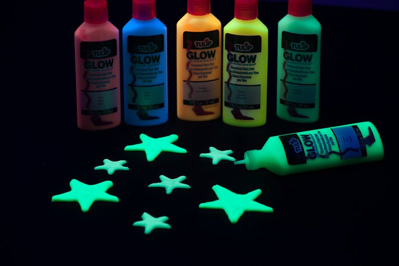 TULIP Dimensional Glow Fabric Paint, 6-Pack, Glow, Multi Color (29025) - Image 5