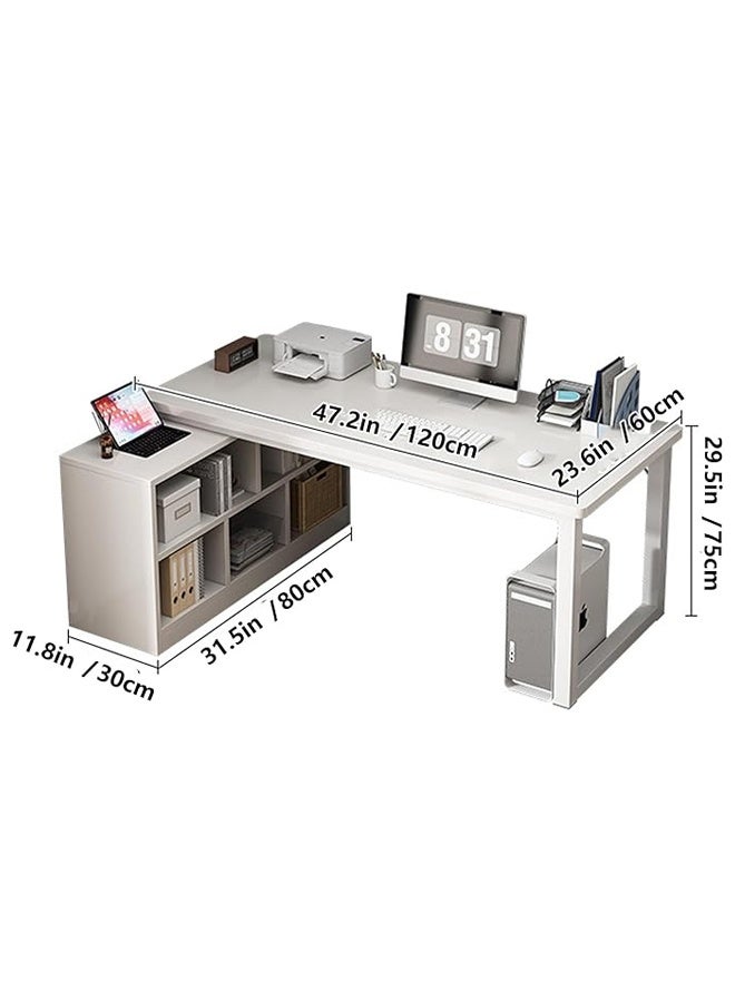 إن كي أكس طاولة كمبيوتر وطاولة متعددة الوظائف للمكتب المنزلي مقاس 120 سم مع 3 أدراج - Image 5