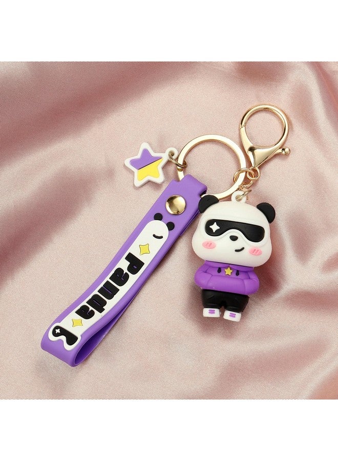 SALTY Cute Pookie Panda Bag Charm with Strap & Back Hook | Key Ring for Handbags | Keyrings & Keychains | Travel Accessories | Ideal for Gifting - Image 3