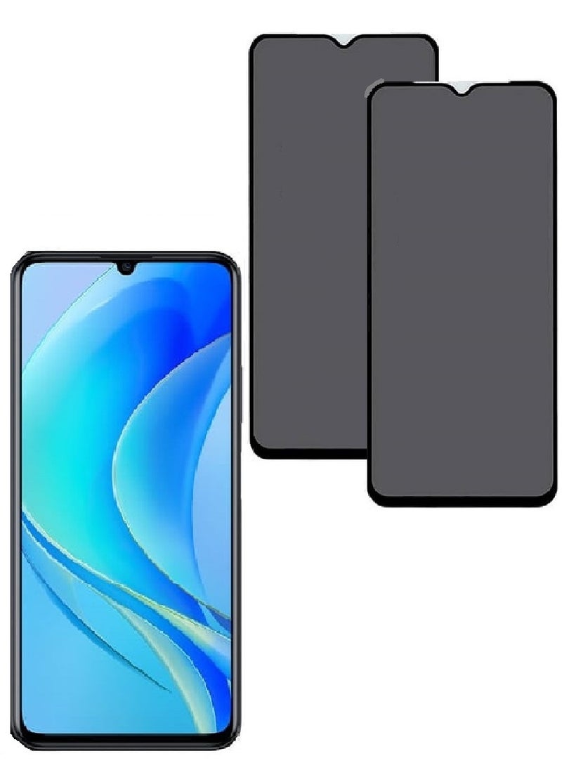 we3 2 Pieces Tempered Glass Screen Protector Anti-Spy Privacy Designed For Huawei nova Y70 Full Glue Edge to Edge Full Screen Coverage And Bubble Free - Image 1