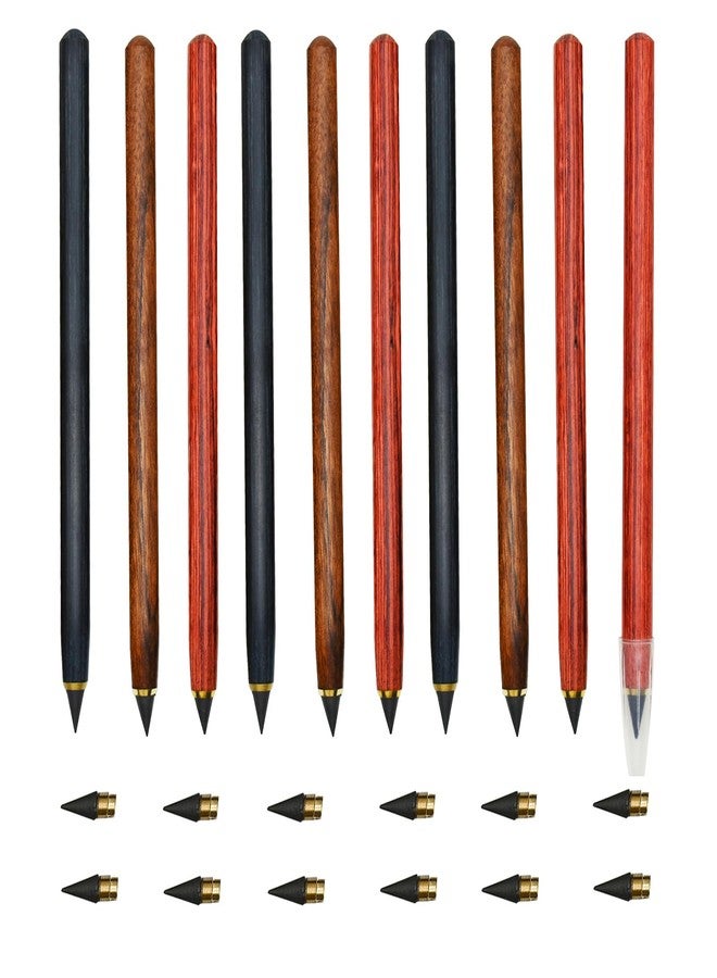 Lopenle 9 pcs Infinity Eternal Pencils Forever Inkless Pen Everlasting Pencil With 12 PCS Replaceable Nibs Never sharpen Pencil For School Office Professional Use - Image 1