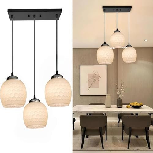 twixle Handicraft Cluster Light | Pendants Light | Chandelier| Ceiling Lamp| Ceiling Lamp for Bedroom Hanging Lamp for Living Room| (Bulb Not Included) (Honeycomb Linear Cluster) - Image 3