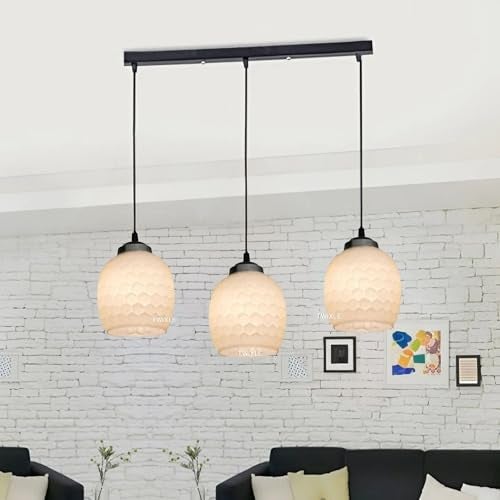twixle Handicraft Cluster Light | Pendants Light | Chandelier| Ceiling Lamp| Ceiling Lamp for Bedroom Hanging Lamp for Living Room| (Bulb Not Included) (Honeycomb Linear Cluster) - Image 2