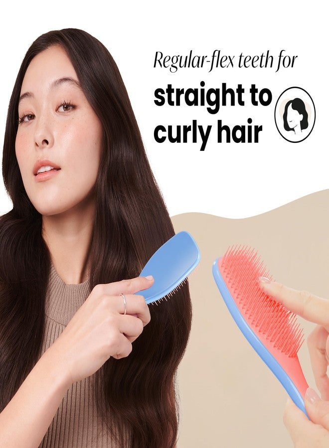 Tangle Teezer Ultimate Detangler Hairbrush for Wet & Dry Hair, Eliminates Knots & Reduces Breakage for All Hair Types, Apricot Blaze - Image 3