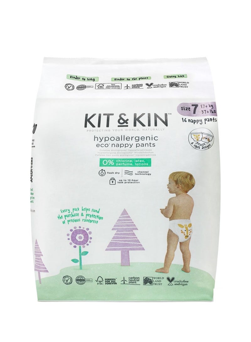 Kit & Kin Eco Pull Up Diaper Size 7 XXL 16 Diapers - Image 1