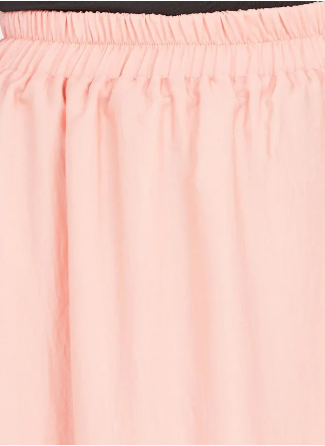 Styli High Rise Satin A-Line Maxi Skirt