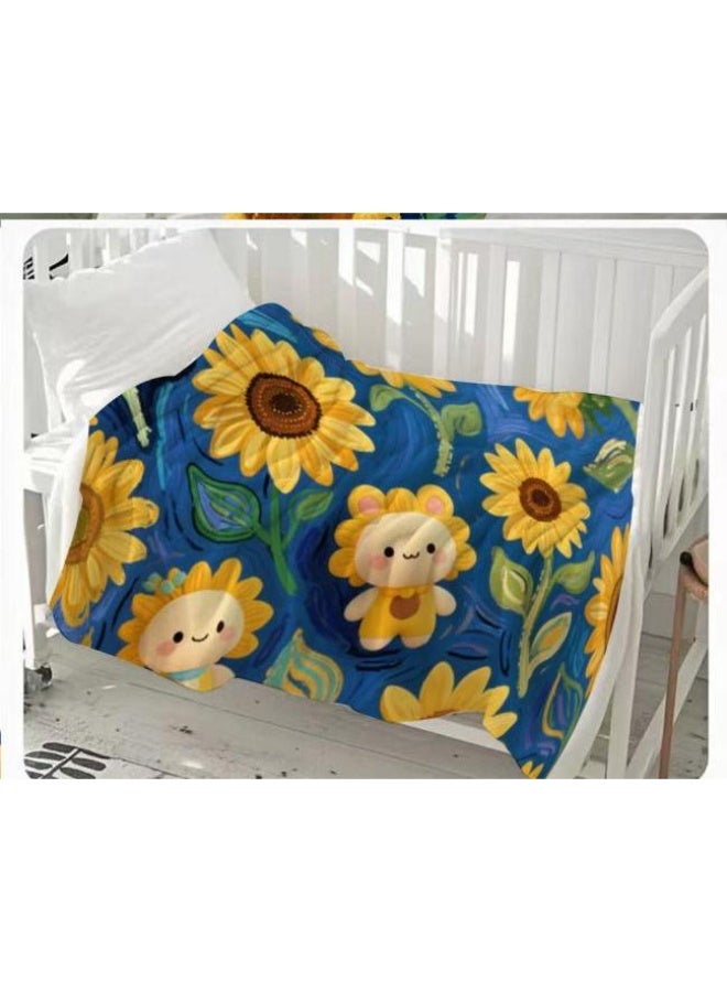 general Baby and children's cartoon flannel thin blanket (warm and comfortable, suitable for sleep, game use) 70cm*100cm - Image 2