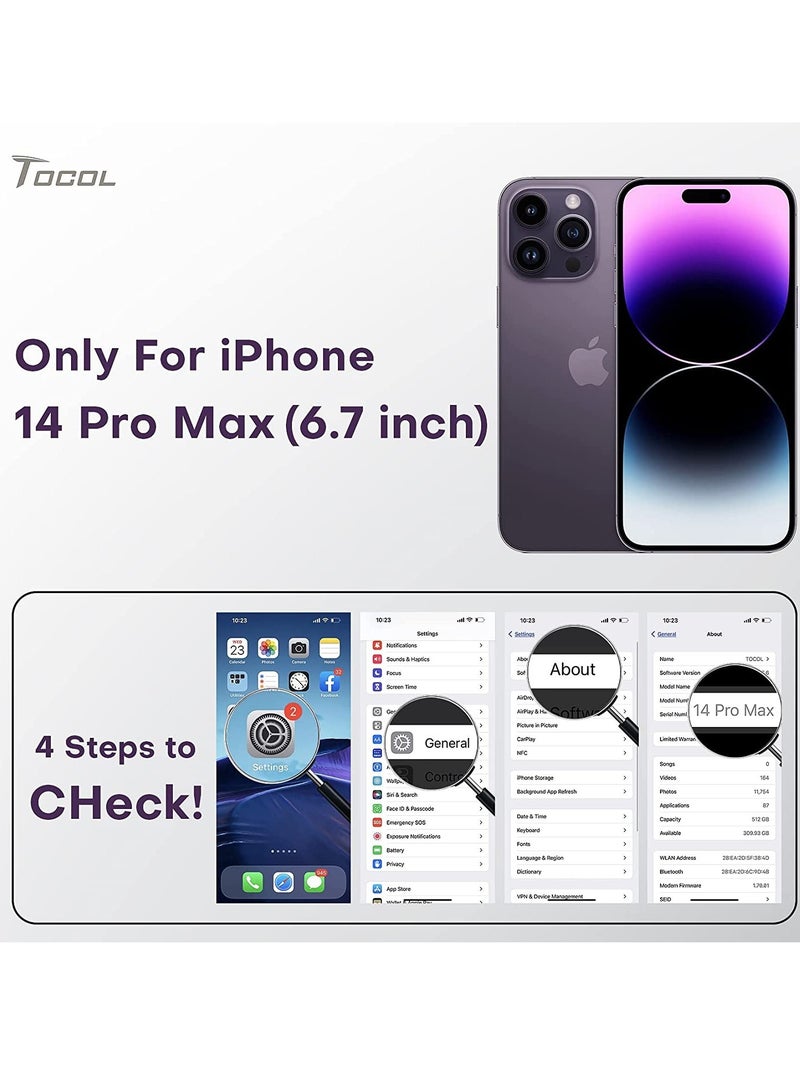 ELTRAZONE [5 in 1] for iPhone 14 pro max Case, with 2 Pack Screen Protector + 2 Pack Camera Lens Protector, Slim Liquid Silicone Phone Case 6.7 Inch, [Anti-Scratch] [Drop Protection], Alpine Green - Image 2