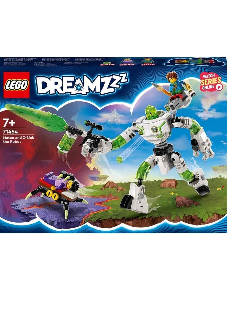 71454 DREAMZzz Mateo and Z-Blob the Robot Toy Set with Robot Figure plus Jayden & Mateo Minifigures, Imaginative Dream Adventure Play Based on the TV Show, Toys for Kids Aged 7+