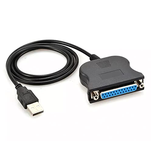 NEORTX USB to DB25 Printer Cable, USB A Male to 25 Pin DB25 Female IEEE 1284 Parallel Printer Converter Cable - Image 1