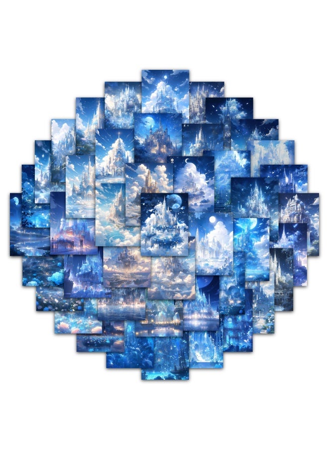 NIBEMINENT 63 Pcs Dream Castle Deco Kit Waterproof Stickers, High Definition Printing Bright Colors, Suitable for Laptop Skateboard Luggage Water Bottle Guitar DIY - Image 1