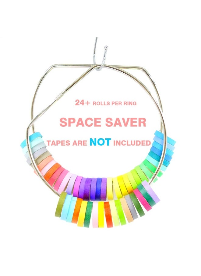 Vowcarol - Washi Tape Organizer Washi Tape Storage Ring 8 Inches 2 Pieces - Image 1