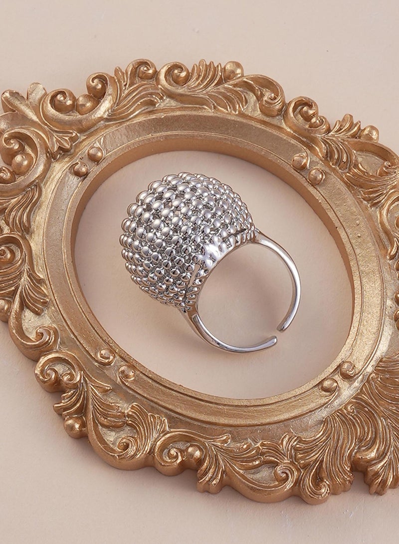 SOHI Disco Ball Adjustable Statement Artificial Finger Ring Jewellery - Image 2