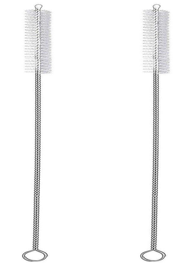 rawnori 2 Drinking Straw Cleaning Brush Long - Bristle Cleaner for Stainless Steel Drink Straws Heavy Duty Brushes for Washing Glass Silicone Metal Straws Tea Pot Spout Mini Micro Bottle - Image 1