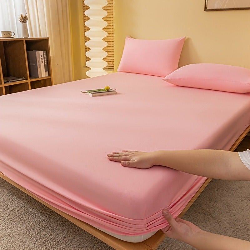 Deep Pocket New Soft Comfortable Skin-Friendly Fitted Sheet Single Piece All-Around Cover Mattress Dust Cover Four Seasons Non-Slip Mattress Protector - Image 1