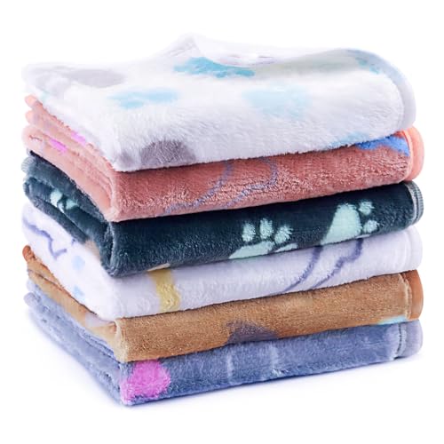 YedsIntu 6 Pcs Washable Guinea Pig Blankets Absorbent Small Animal Fleece Bedding Cage Liners Reusable Pet Pee Pad Sleep Mat Pad Cover for Hamster Ferret Rabbit Chinchilla Hedgehog Grey 16 x 24 - Image 1