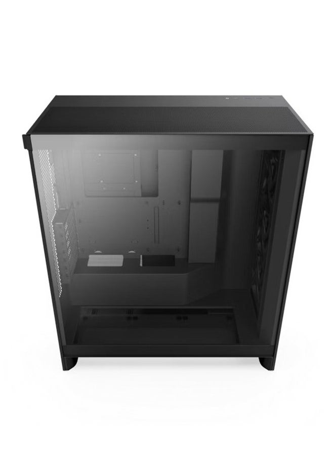 NZXT - H7 Flow Mid-Tower ATX Airflow Computer Case, 3x F120Q included, 420mm Radiator Support, Up to 10x Fan Capacity, SGCC Steel, Ultra-Clear Tempered Glass Material, Black | CM-H72FB-01 - Image 1