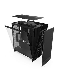 NZXT H7 Flow Mid-Tower ATX Airflow Computer Case, 3x F120Q included, 420mm Radiator Support, Up to 10x Fan Capacity, SGCC Steel, Ultra-Clear Tempered Glass Material, Black | CM-H72FB-01  - Image 5