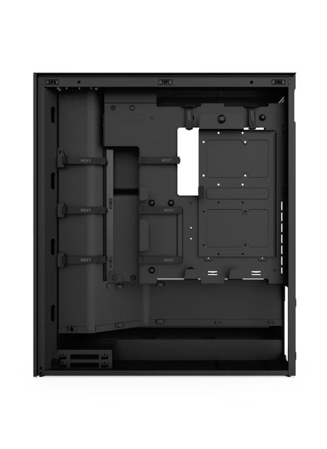 NZXT - H7 Flow Mid-Tower ATX Airflow Computer Case, 3x F120Q included, 420mm Radiator Support, Up to 10x Fan Capacity, SGCC Steel, Ultra-Clear Tempered Glass Material, Black | CM-H72FB-01 - Image 1