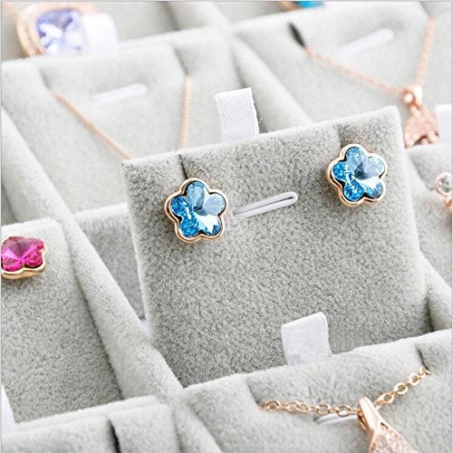 Oirlv Velvet Jewelry Tray 24 Grid liner Pendant Earrings Organizer Storage Trays Showcase Display Jewelry Holder - Image 3