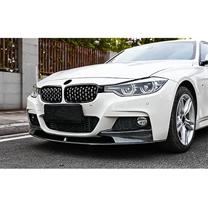 KUBYMOTO Car Front Bumper Spoiler Lip For 2012-2018 BMW F30 3 Series M Sport Carbon Fiber - Image 5