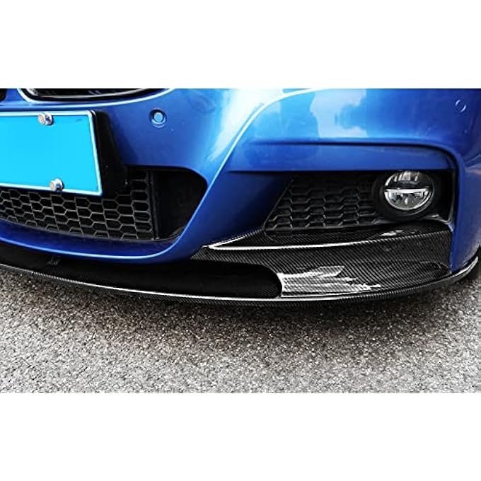 KUBYMOTO Car Front Bumper Spoiler Lip For 2012-2018 BMW F30 3 Series M Sport Carbon Fiber - Image 4