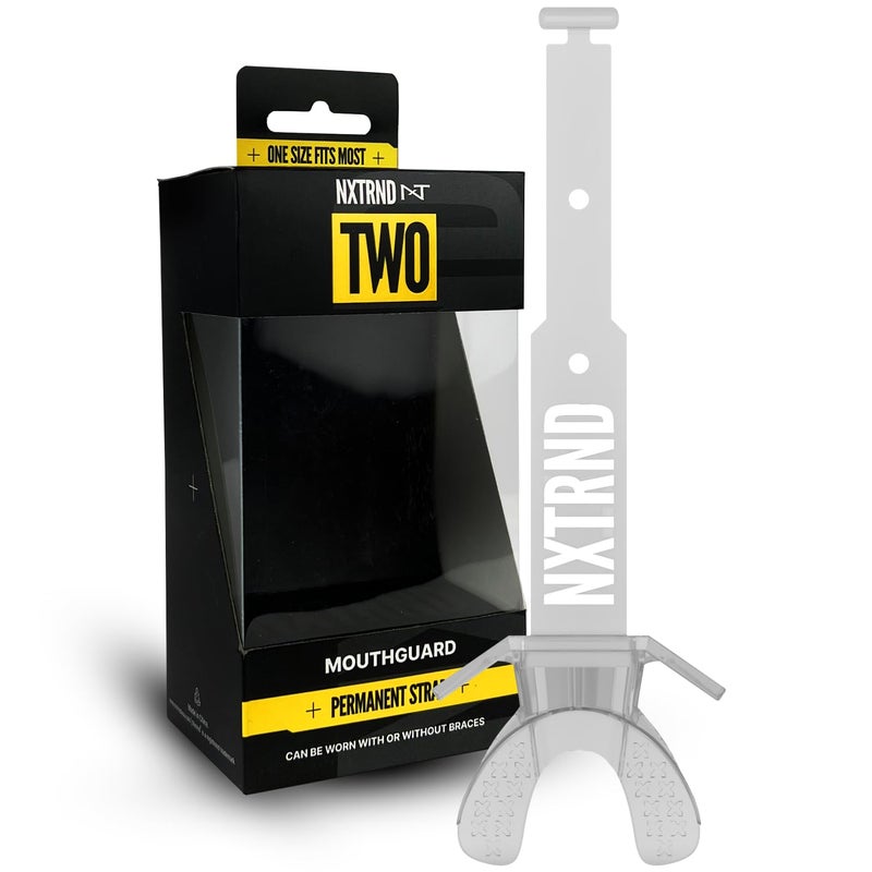 NXT NXTRND Nxtrnd Two Football Mouth Guard Football Mouthpiece with Strap Fits Adult Youth Transparent