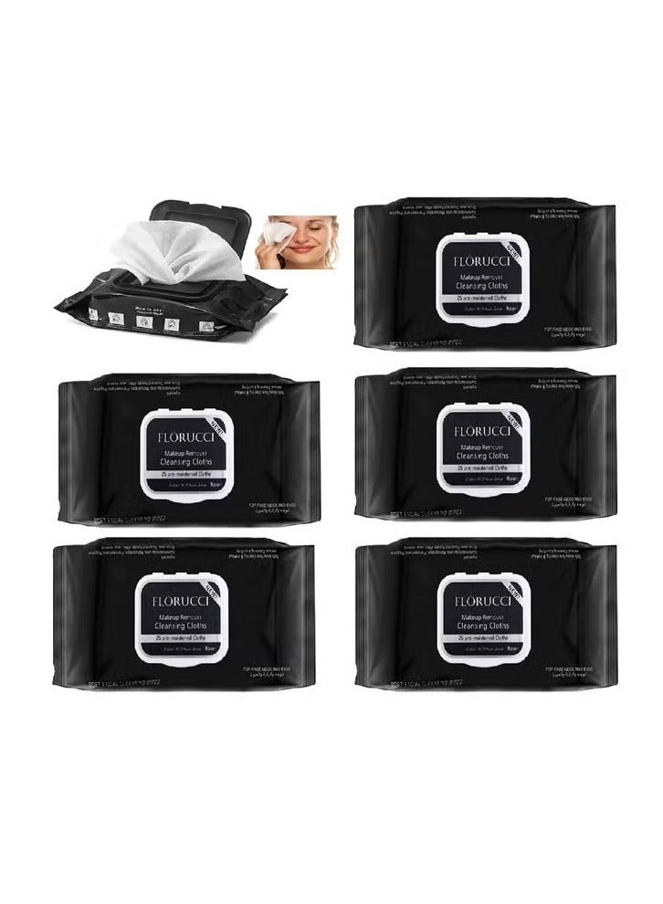 فلوروتشي Makeup Remover Cleansing Wipes with Soothing Aloe Vera and Refreshing Rose