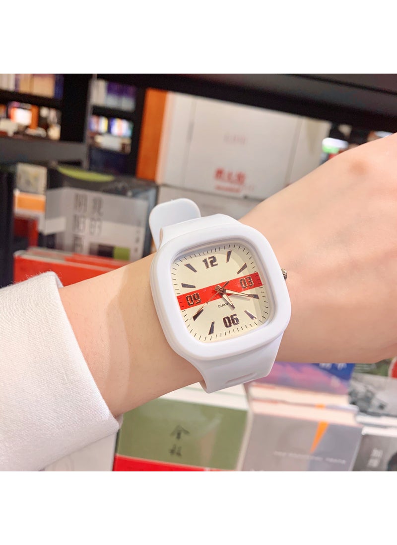Generic - New Square Watch Men's and Women's Jelly Watch Children's Junior High School Students Korean Style Simple Fashion College Style Jelly Watch - Image 1