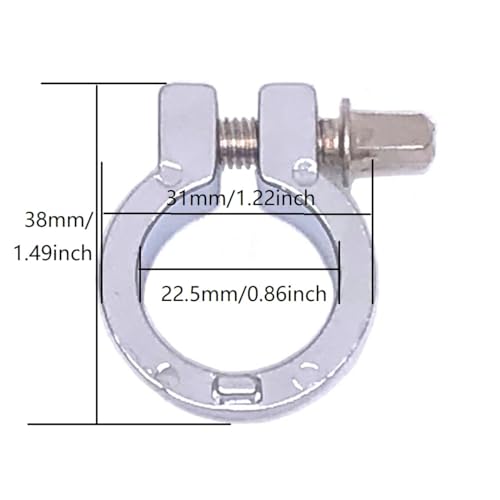 TUOREN 4pcs Drum Stand Memory Lock 7/8 Inch Diameter Cymbal Stand Chrome Hinged Memory Lock Cowbell Bracket Clamp Drum Rack Parts Compatible with SC-GCML Silver - Image 3