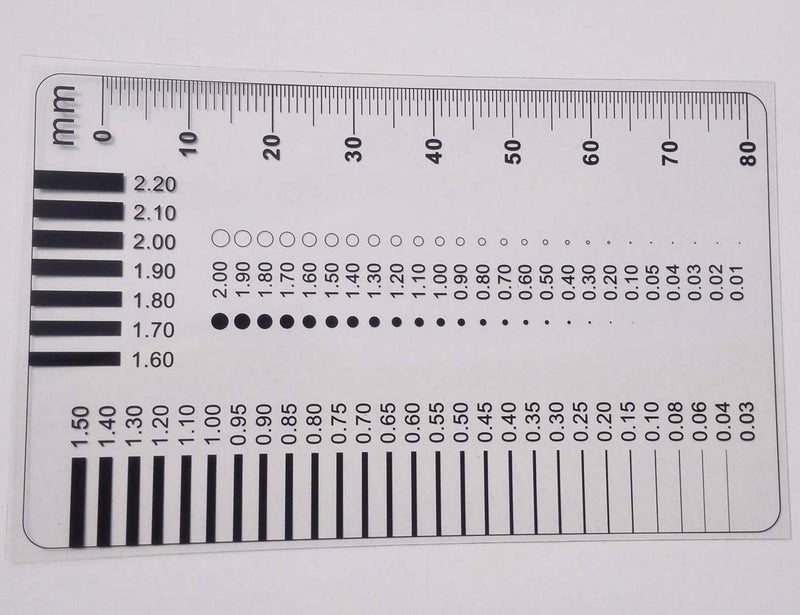 Wintersweetex High-Precision Polyester Size Estimation Chart SEC Scratch Measure Defect Compare Stain Test Film Dot Gauge Spot Meter (2220d) - Image 5