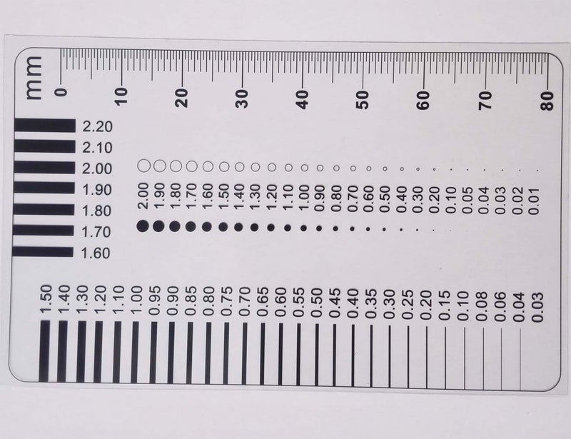 Wintersweetex High-Precision Polyester Size Estimation Chart SEC Scratch Measure Defect Compare Stain Test Film Dot Gauge Spot Meter (2220d) - Image 1