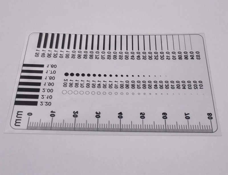 Wintersweetex High-Precision Polyester Size Estimation Chart SEC Scratch Measure Defect Compare Stain Test Film Dot Gauge Spot Meter (2220d) - Image 4