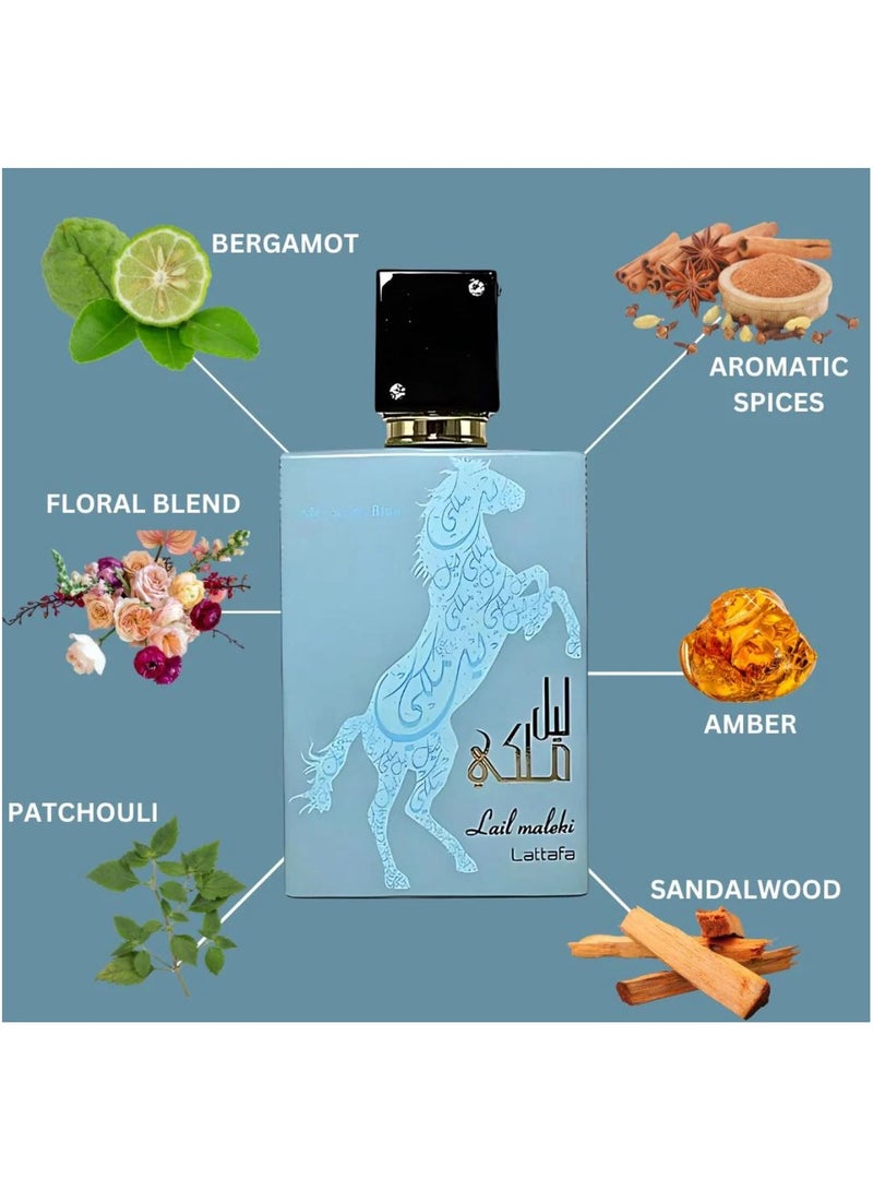 Lattafa Lail Maleki Moroccan Blue Eau de perfume Unisex - 100 ml - Image 4