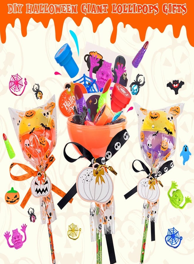 Nerien 108 PCS Halloween Party Favors Toys for Kids - Giant Lollipop Container Toy Bulk for Kids, Non-Candy Trick or Treat Games Prizes Gifts for Classroom School Children, Kid Halloween Goodie Bag - Image 4