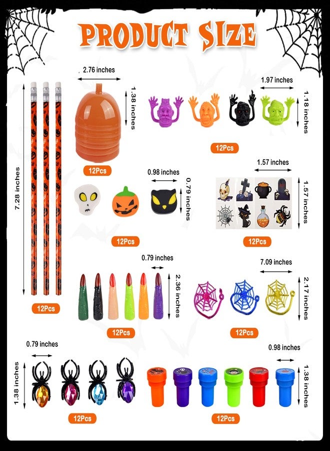 Nerien 108 PCS Halloween Party Favors Toys for Kids - Giant Lollipop Container Toy Bulk for Kids, Non-Candy Trick or Treat Games Prizes Gifts for Classroom School Children, Kid Halloween Goodie Bag - Image 3