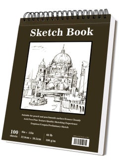 XiuWoo Marker Pads Art Sketchbook: 120 LB/200 GSM Drawing Papers 100Sheets/120 Pages Spiral Bound Sketch Book for Markers (9 x 12 IN)  - Image 1