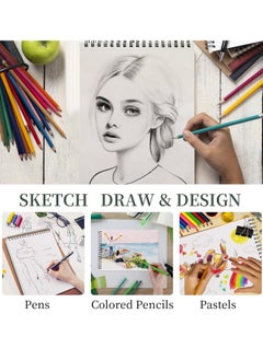 XiuWoo Marker Pads Art Sketchbook: 120 LB/200 GSM Drawing Papers 100Sheets/120 Pages Spiral Bound Sketch Book for Markers (9 x 12 IN)  - Image 5
