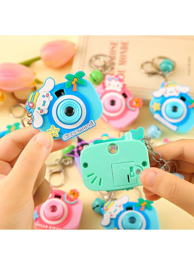 Cartoon Projection Camera Toy Keychain Pendant Kindergarten Student Prize Gift Children's Birthday Gift Wholesale-Color:Bell Keychain Camera  - Image 4
