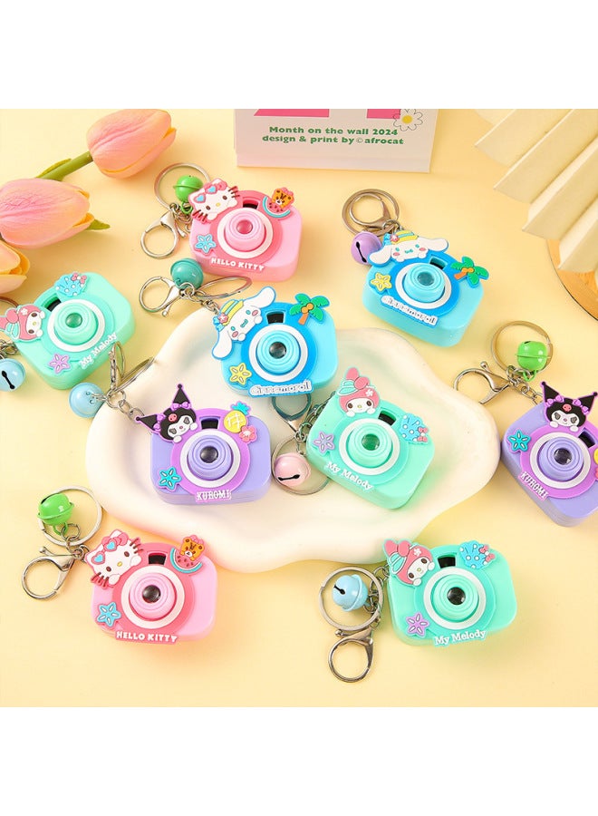 Cartoon Projection Camera Toy Keychain Pendant Kindergarten Student Prize Gift Children's Birthday Gift Wholesale-Color:Bell Keychain Camera  - Image 2