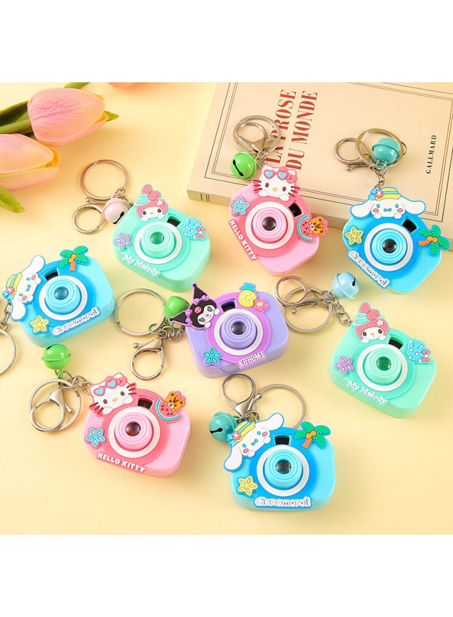 Cartoon Projection Camera Toy Keychain Pendant Kindergarten Student Prize Gift Children's Birthday Gift Wholesale-Color:Bell Keychain Camera  - Image 3