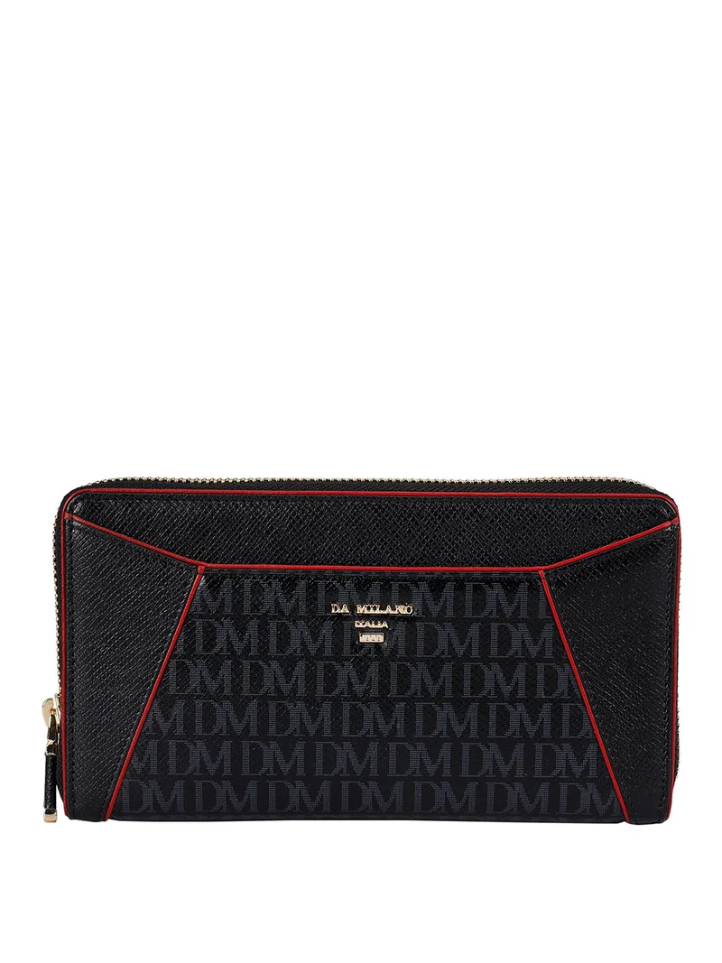 Genuine Leather Black Ladies Wallet