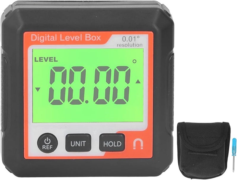 Orange White Digital Angle Finder Magnetic Inclinometer Multi Mode Measurement Tool for Woodworking Construction - Image 2