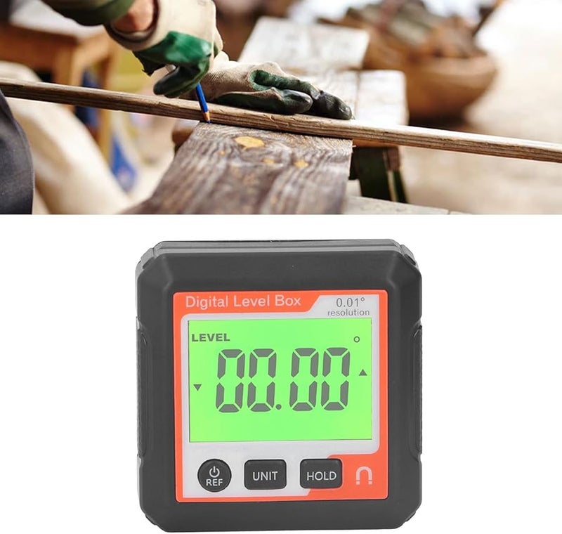 Orange White Digital Angle Finder Magnetic Inclinometer Multi Mode Measurement Tool for Woodworking Construction - Image 4